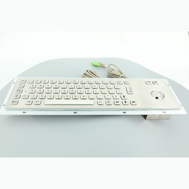 Informasi Kios Keyboard Logam Industri Stainless Steel 304 Dengan Port USB Trackball