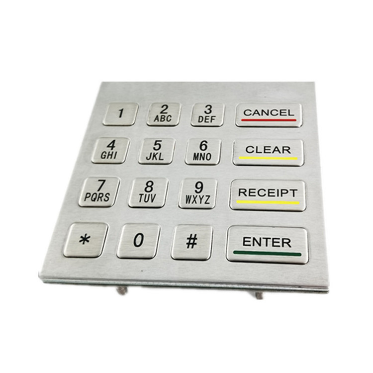 Panel Mounting Access Control Keypad Numerik Logam Untuk Kios Swalayan 16 Tombol