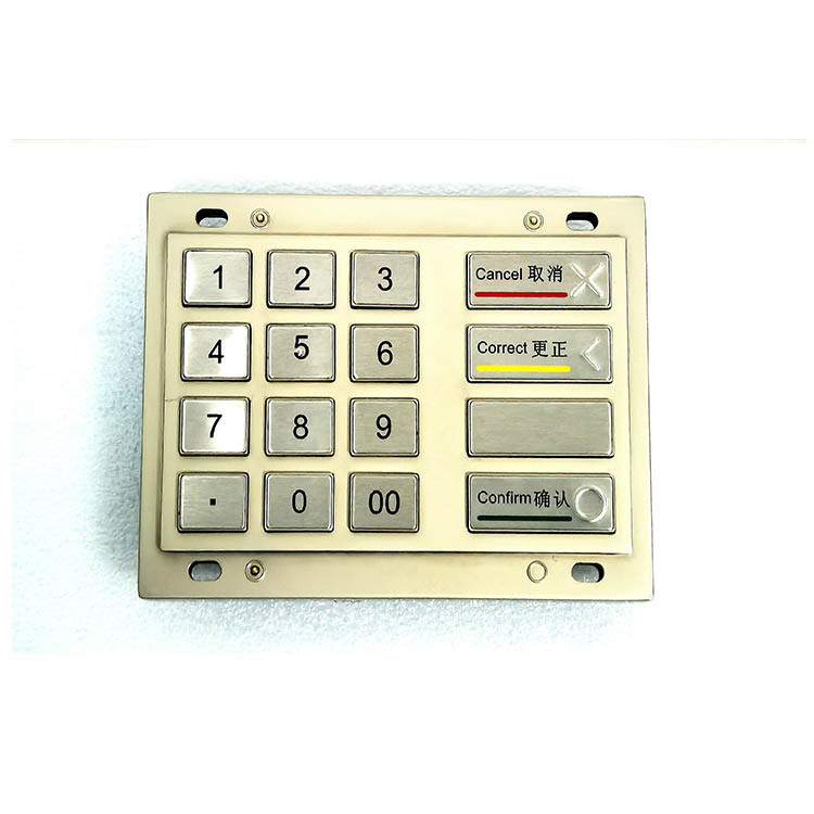 Mesin ATM EPP Pin Pad Sertifikasi PCI 4.0 16 Kunci DES 3DES Terenkripsi