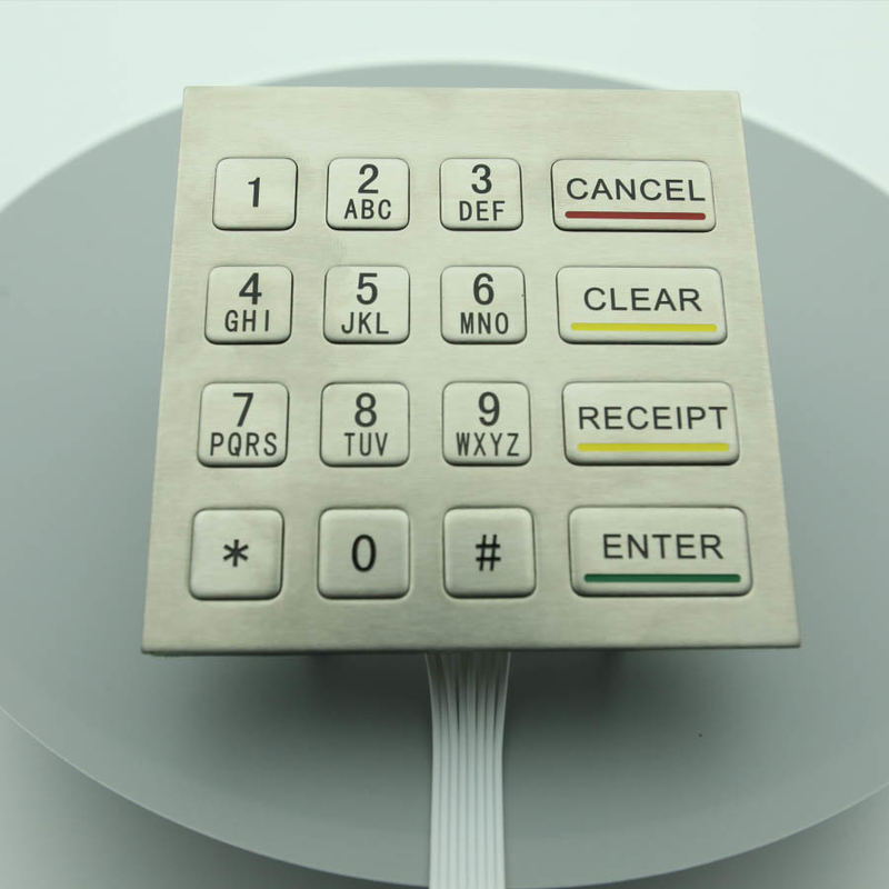 Key Management Panel Mounting Metal Numeric Keypad Untuk Self Service Kios 16 Keys