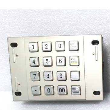 Kios Pembayaran Pin Pad USB RS232 PCI 4.0 Bersertifikat Logam Terenkripsi 16 Kunci