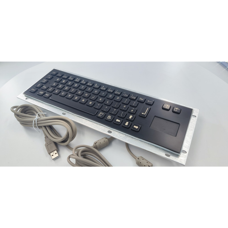 Self Service Kiosk SS304 Industrial Keyboard Dengan Touchpad Warna Hitam