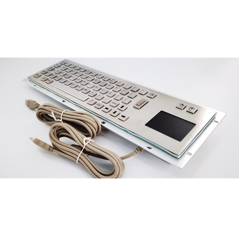 Wired Industrial Keyboard With Touchpad Layout US Front Panel Dimensi 392 X 110 Mm