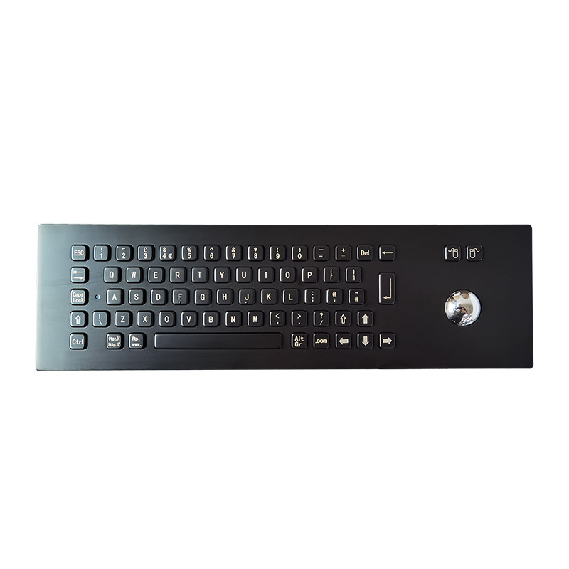 Hitam Warna IP65 Waterproof Stainless Steel Keyboard Dengan 67 Kunci Untuk Self Service Kiosk