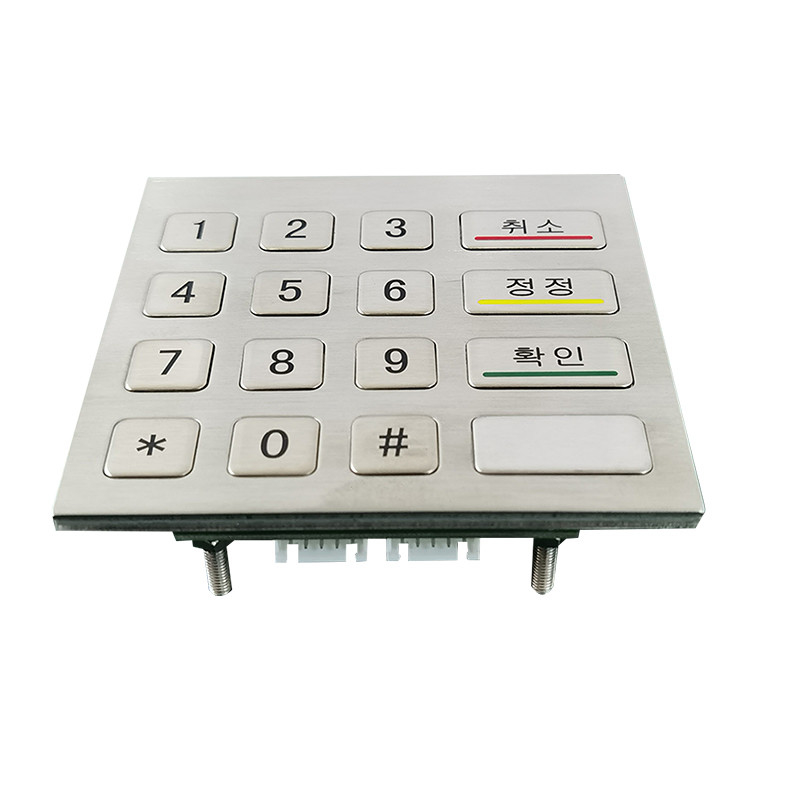 Waterproof stainless steel logam numeric keyboard 100 x 100 mm dengan USB untuk mesin penjual otomatis