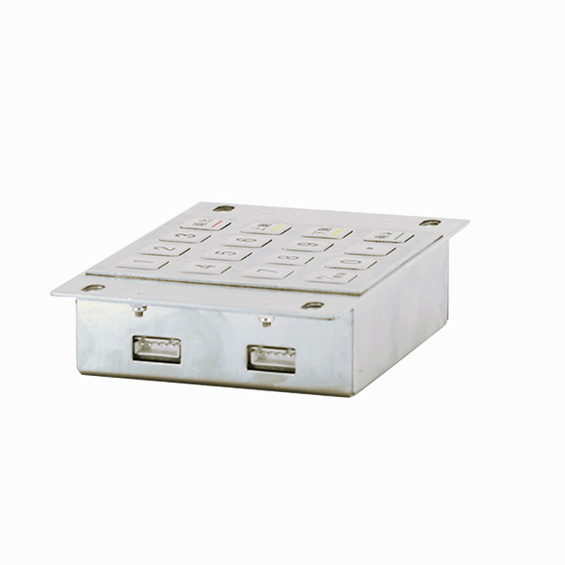 IP65 Stainless Steel ATM Encrypted Metal Pin Pad dengan 16 kunci untuk Self Service Payment Kiosk
