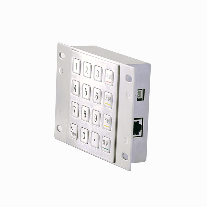 IP65 Stainless Steel ATM Encrypted Metal Pin Pad dengan 16 kunci untuk Self Service Payment Kiosk