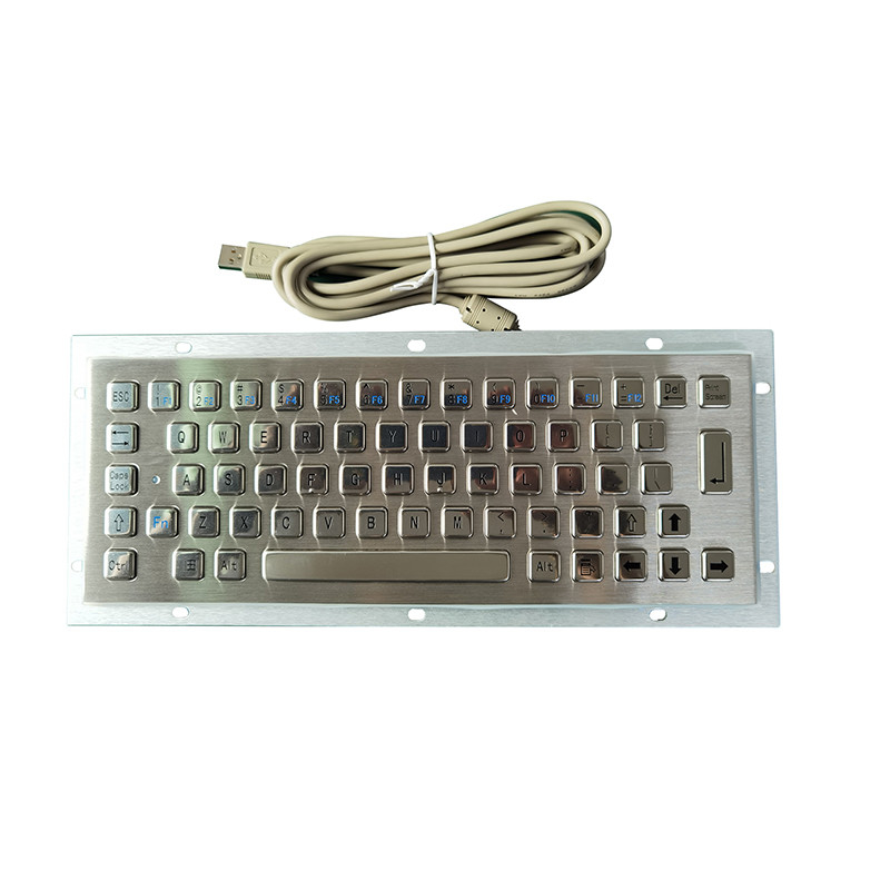 65 Kunci Dustproof IP65 Medical Grade Keyboard Stainless Steel Metal Keyboard Dengan Antarmuka USB