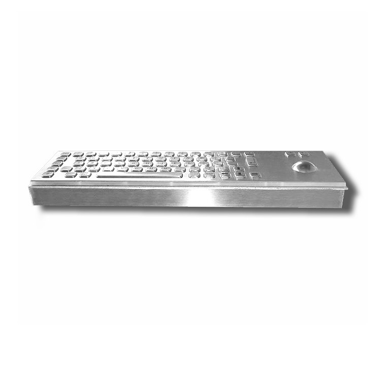 65 Kunci Desktop IK07 IP65 Stainless Steel Industrial Keyboard Dengan Trackball untuk Self Service Kiosk