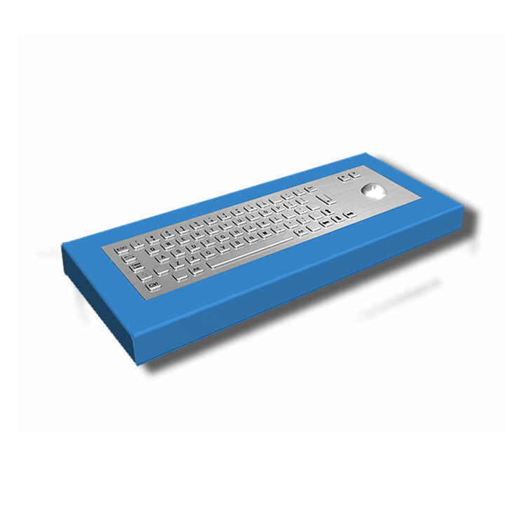 65 Kunci Desktop IK07 IP65 Stainless Steel Industrial Keyboard Dengan Trackball untuk Self Service Kiosk