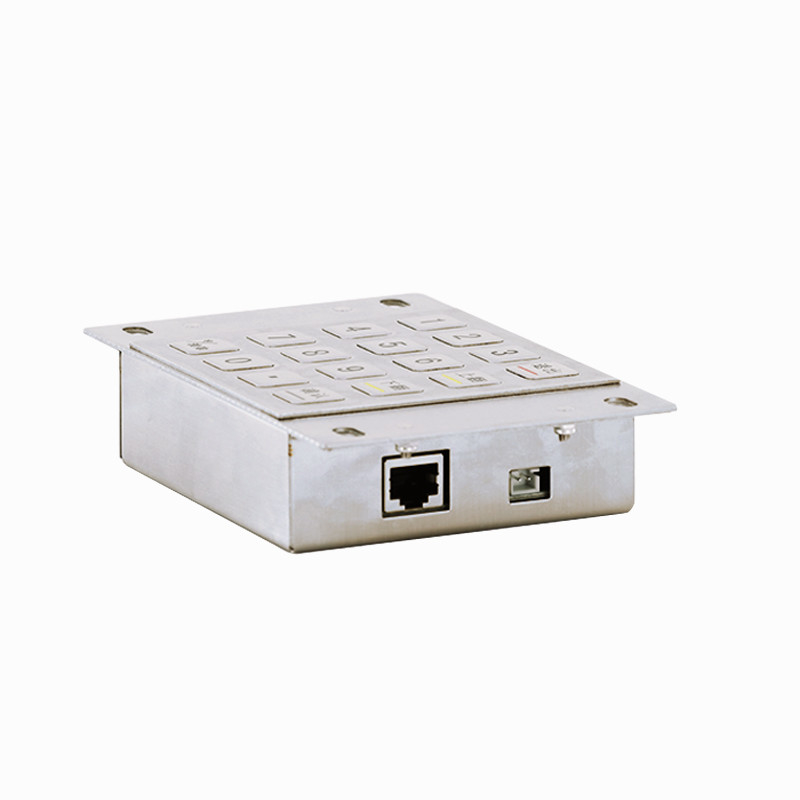 Waterproof 304 stainless steel Enkripsi Pin Pad Payment Kiosk IP65 Enkripsi Metal Keypad dengan 16 Kunci