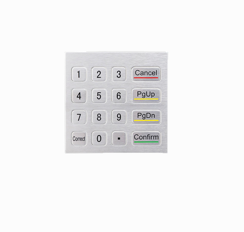 Mesin Kios Self Service Waterproof IP65 Stainless Steel Metal Numeric Keypad dengan 4x4 Key