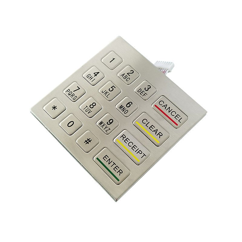 Mesin Kios Self Service Waterproof IP65 Stainless Steel Metal Numeric Keypad dengan 4x4 Key