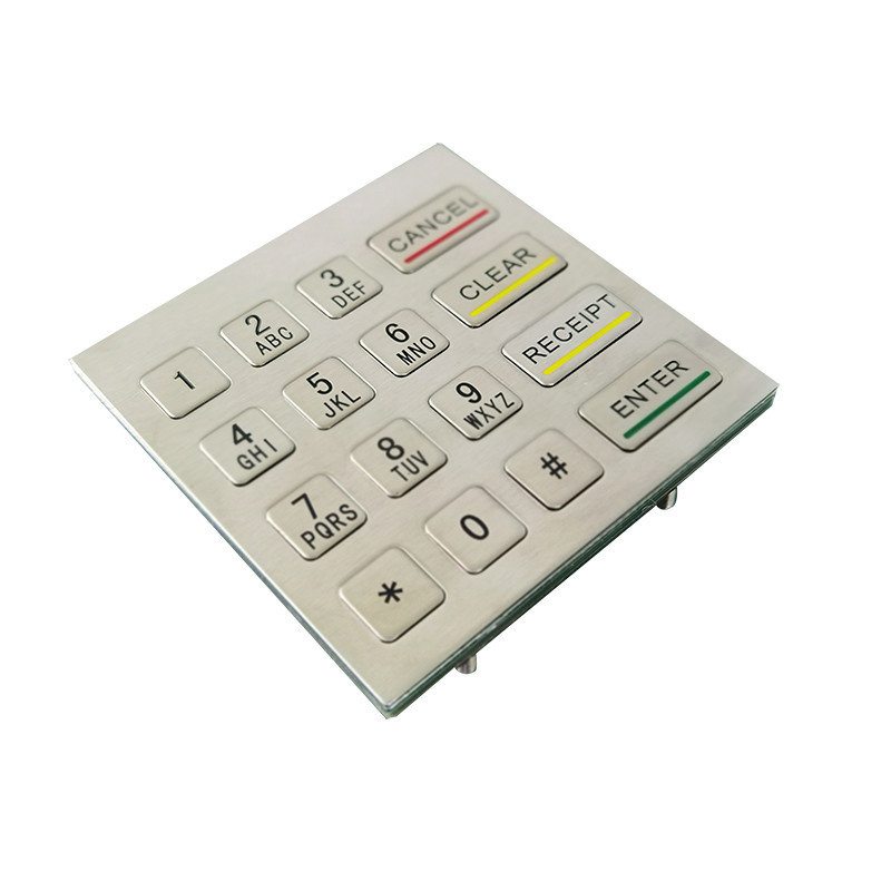 Mesin Kios Self Service Waterproof IP65 Stainless Steel Metal Numeric Keypad dengan 4x4 Key