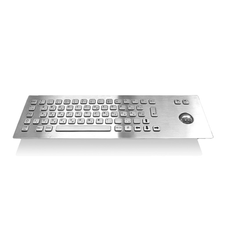 Industrial IP65 Stainless Steel Metal Keyboard Dengan Trackball Input Device Untuk Self Service Kiosk