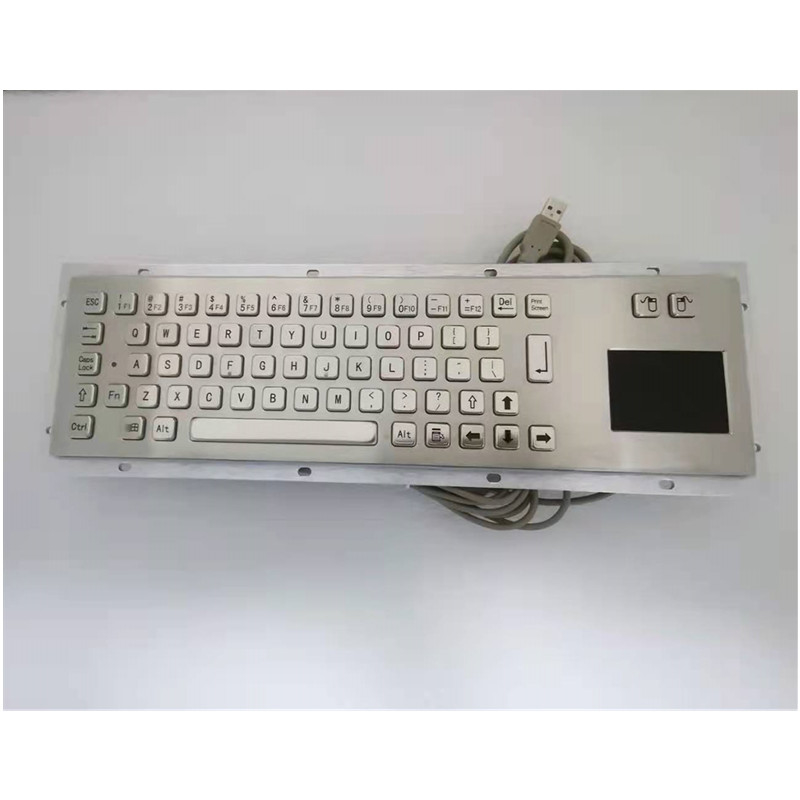 Dustproof IP65 Stainless Steel Industrial Metal Keyboard Dengan Touchpad Untuk Mesin Kios Self Service