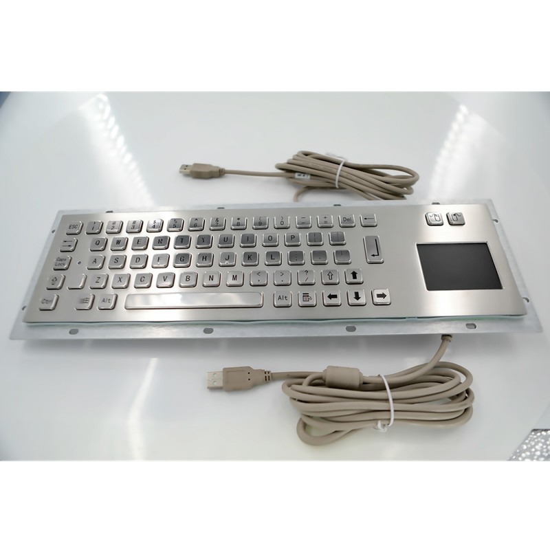 Dustproof IP65 Stainless Steel Industrial Metal Keyboard Dengan Touchpad Untuk Mesin Kios Self Service