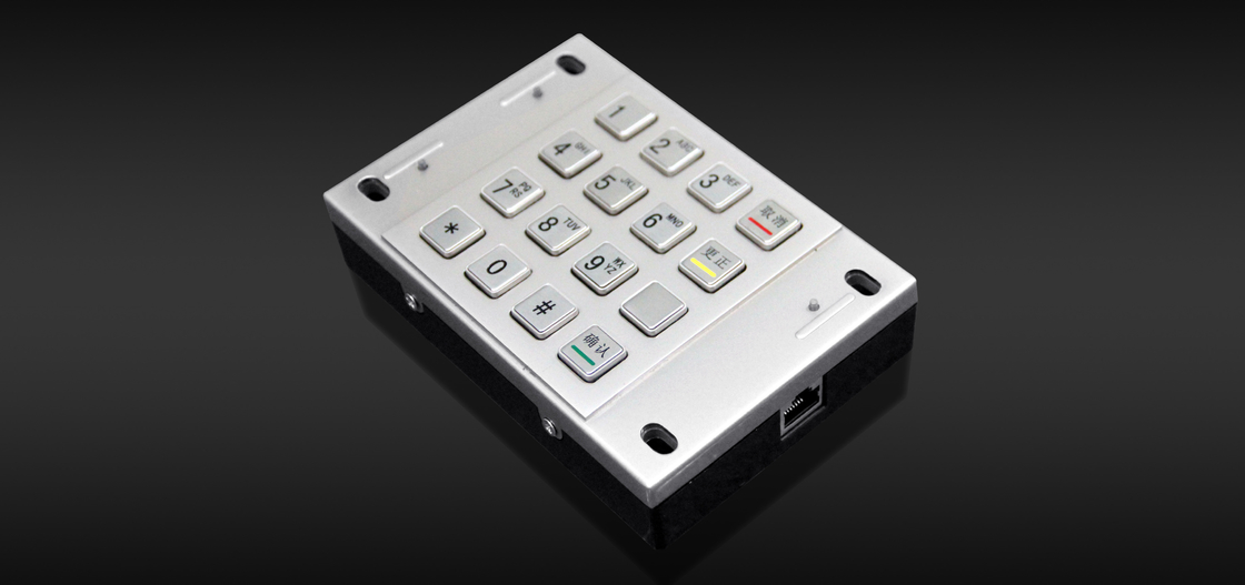 RoHS FCC 87.5 X 91.5mm 1.2KG Papan Tombol Mesin ATM Pin Pad Bank