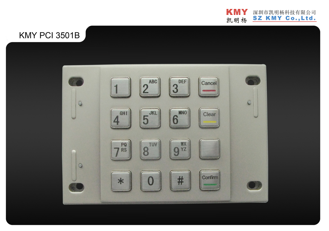 PCI 4.0 16 Tombol Logam EPP Pin Pad 87.5x91.5mm Keypad Mesin ATM