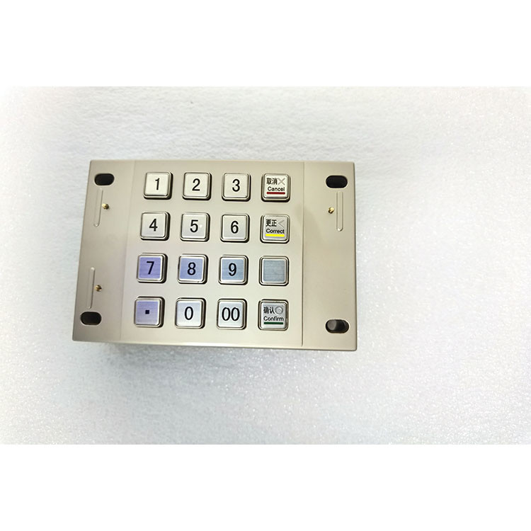Kios Pembayaran Pin Pad USB RS232 PCI 4.0 Bersertifikat Logam Terenkripsi 16 Kunci